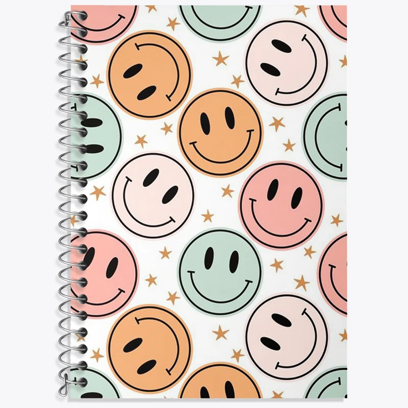 دفتر زبان 50 برگ خندالو مدل سه خط طرح ایموجی (Emoji) کد N1777