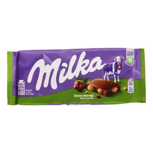 شکلات شیری با فندق کامل میلکا - 100 گرم