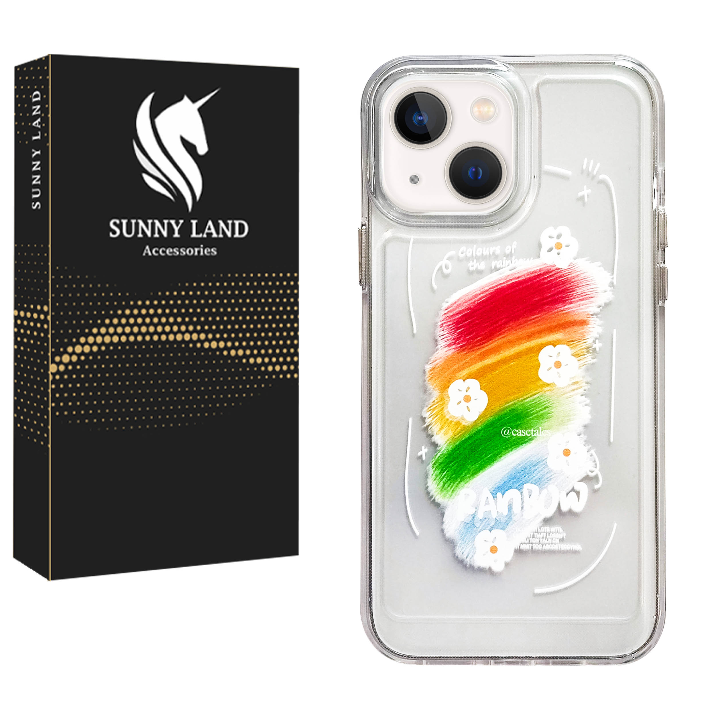 کاور سانی لند مدل Rainbow مناسب برای گوشی موبایل اپل iPhone 13 / 14