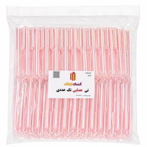 نی نوشیدنی یکبار مصرف مدل عصایی بسته 500 عددی