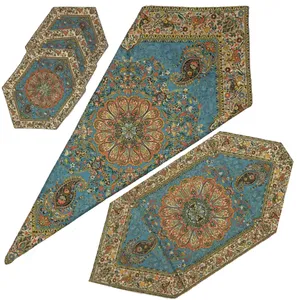 ست پنج تکه رومیزی ترمه طرح افشار کد ABF