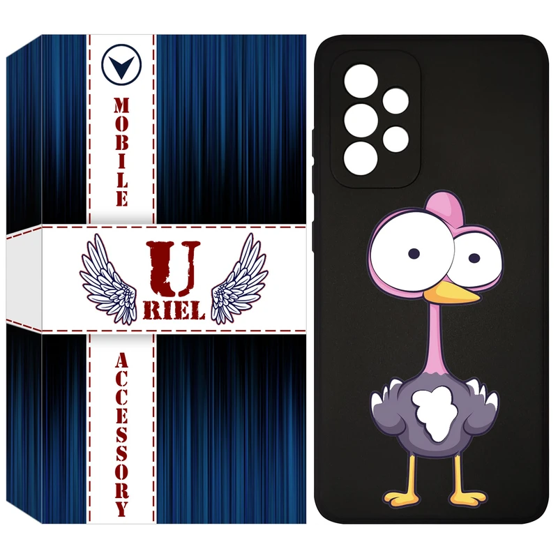 کاور یوریل مدل قاب KSH کد 43 طرح شترمرغ مناسب برای گوشی موبایل سامسونگ Galaxy A33 5G