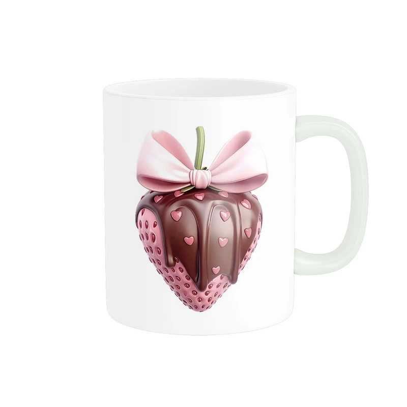 ماگ پاد آفرین مدل میوه توت فرنگی شکلاتی فانتزی کیوت کد 2426