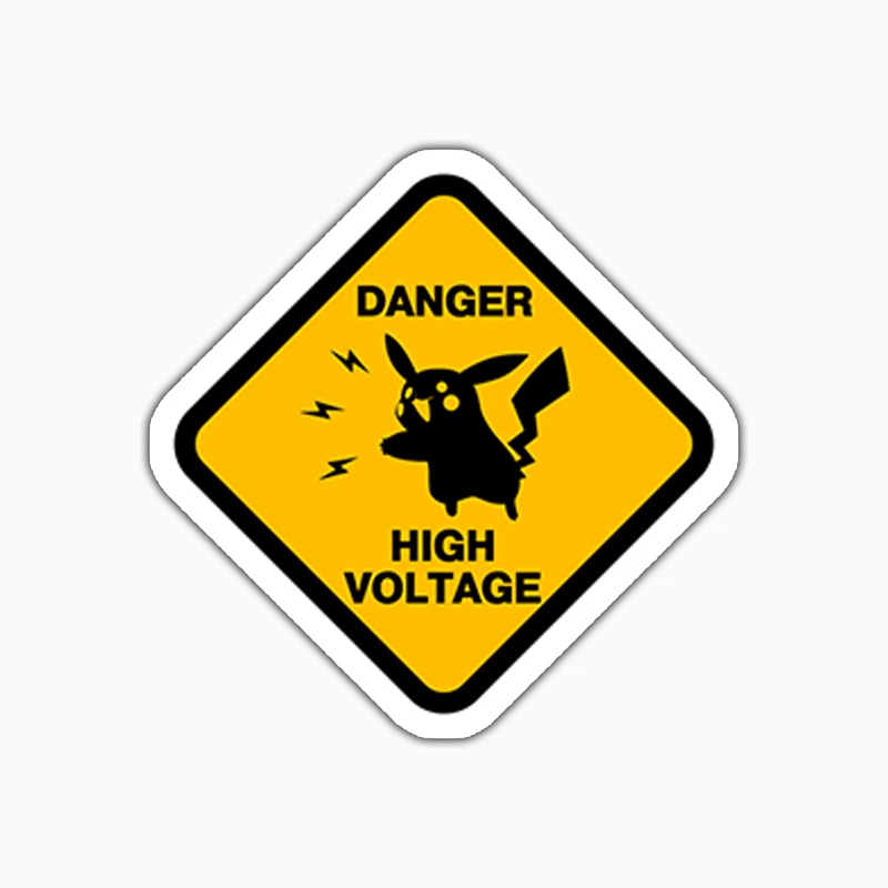 استیکر لپ تاپ و موبایل بووم طرح خطر مدل Pokeman کد CP21