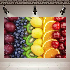 تابلو بوم طرح مخمل میوه مدل رنگی کد AR304042