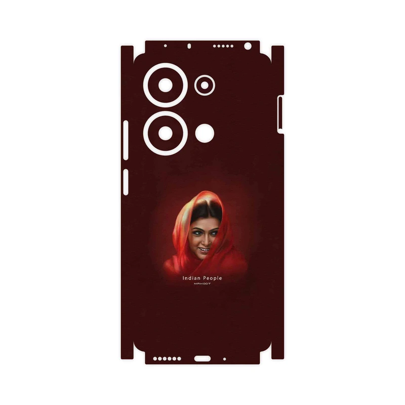 برچسب پوششی ماهوت مدل Portrait of an Indian Woman-FullSkin مناسب برای گوشی موبایل شیائومی Redmi Note 13 Pro 4G