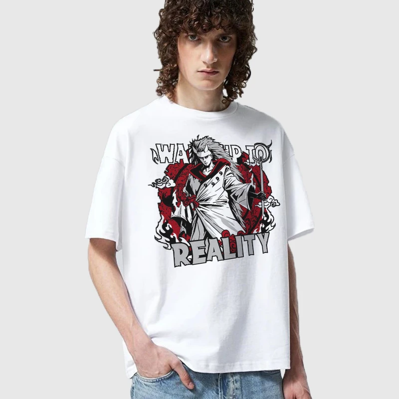 تی شرت آستین کوتاه مردانه مدل انیمه ناراتو شخصیت مادارا اوچیها anm493