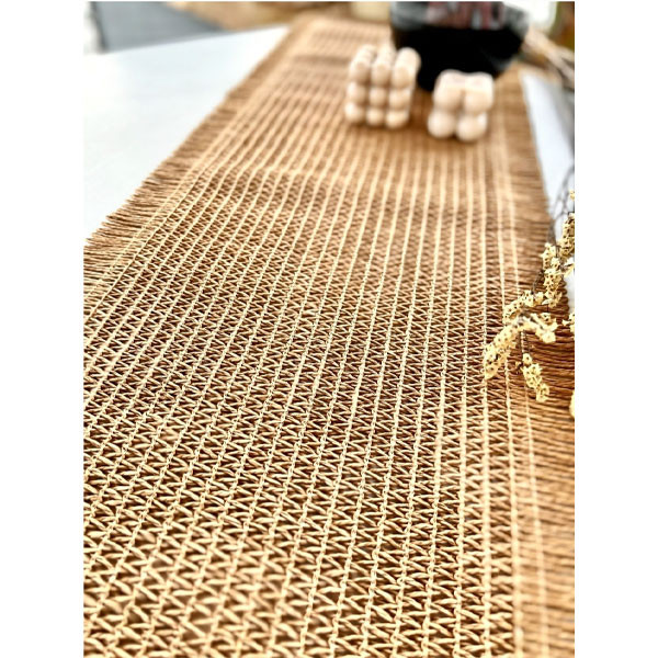 رومیزی مدل حصیری سایز 119x33 سانتی‌متر
