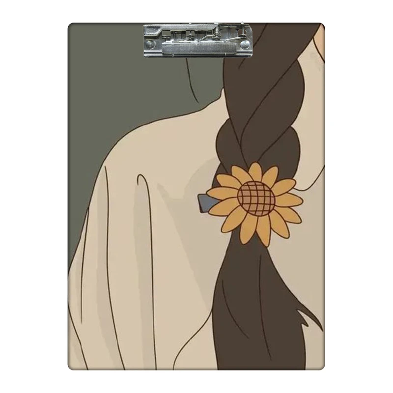 تخته شاسی طرح بافت مو و گل آفتابگردان کد  9356464 سایز A4