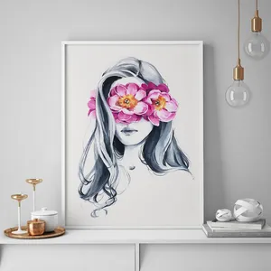 تابلو سالی وود مدل گل رخ فانتزی کد T301206