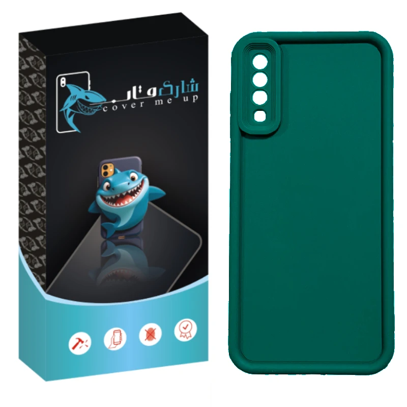 کاور شارک قاب مدل سیلیکونی سولید مناسب برای گوشی موبایل سامسونگ Galaxy A50 / A30s