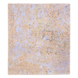 فرش دستبافت رنگ شده ذرع نیم مدل کرمان کد 11615
