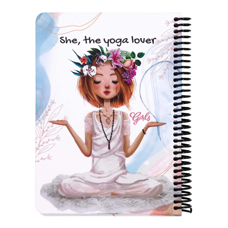 دفتر یادداشت دات نوت طرح دختران مدل Yoga Flower