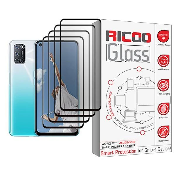 محافظ صفحه نمایش ریکو مدل Ricoo Glass MIX004 مناسب برای گوشی موبایل اوپو A52 بسته چهار عددی