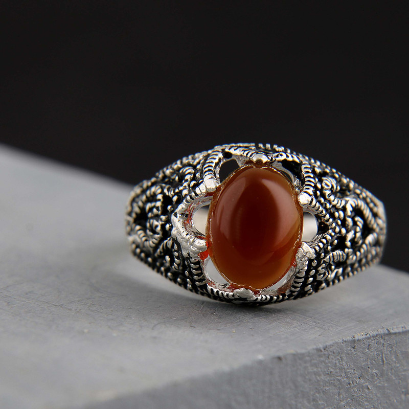 انگشتر نقره مردانه بازرگانی میلادی مدل سنگ عقیق یمنی رکاب سیلندری قلم کد AM_2887 انگشتر نقره مردانه بازرگانی میلادی مدل سنگ عقیق یمنی رکاب سیلندری قلم کد AM_2887