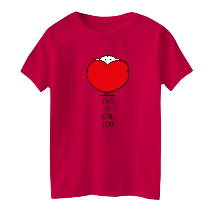 تی شرت آستین کوتاه بچگانه مدل قلب