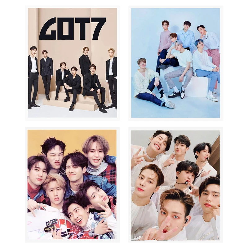 آویز تزیینی طرح Got7 مدل G1 مجموعه 4 عددی
