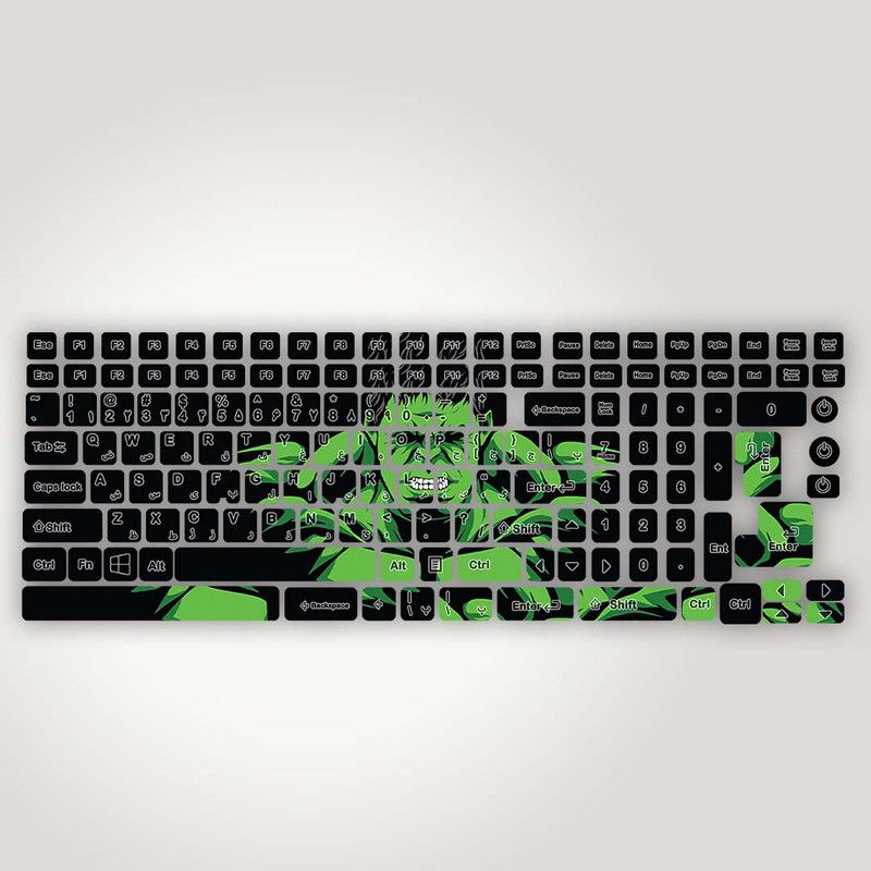 برچسب حروف فارسی کیبورد مدل hulk minimal کد K-338 