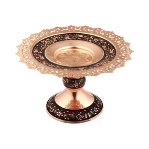 شیرینی خوری مسی مدل الماس تراش کد 30