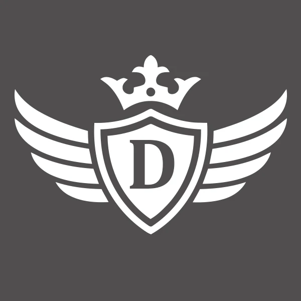 برچسب بدنه خودرو طرح بال و تاج حرف D کد K920 