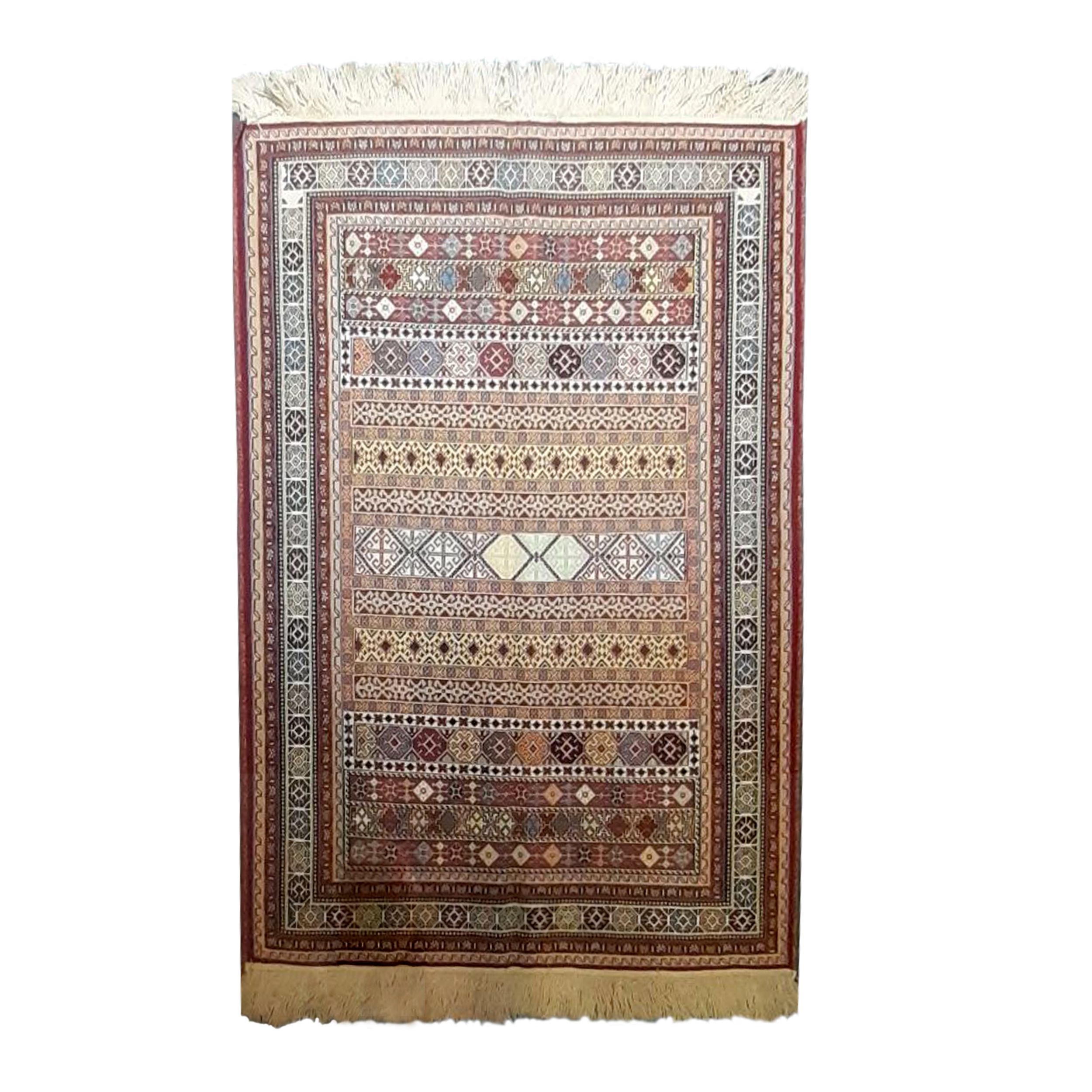 راهنمای خرید اینترنتی گلیم دستباف یک و نیم متری طرح سوزنی مدل AG9