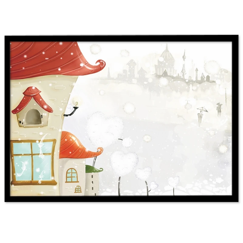 تابلو کودک بکلیت طرح کودکانه کلبه B-S953