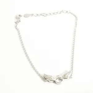 دستبند نقره زنانه مدل بال حلقه SN1129