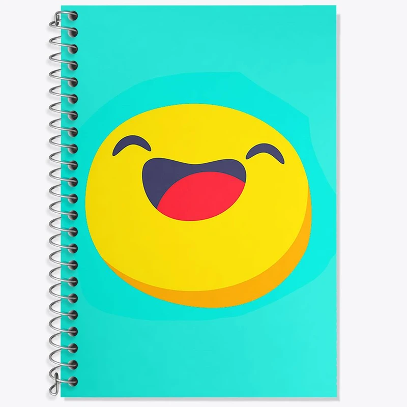 دفتر زبان 50 برگ خندالو مدل سه خط طرح ایموجی Emoji کد 2998