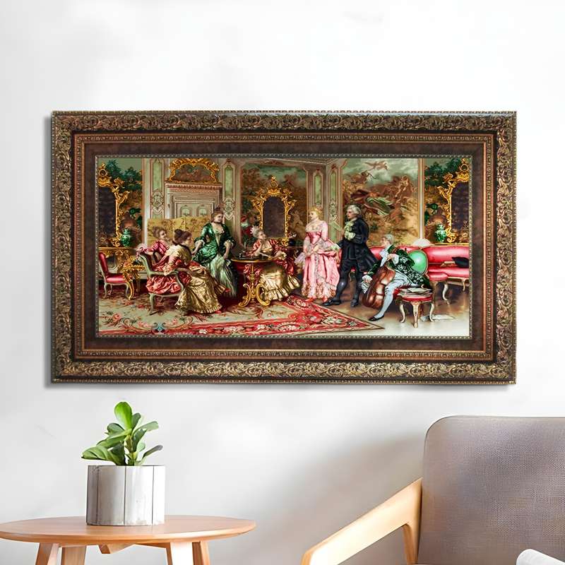 تابلو فرش ماشینی نقش نگار رضوی شاعرجوان کد 618A