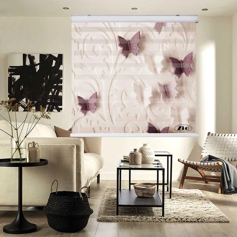 پرده زبرا زیو کد 3D1144 سایز 150x150 سانتی متر