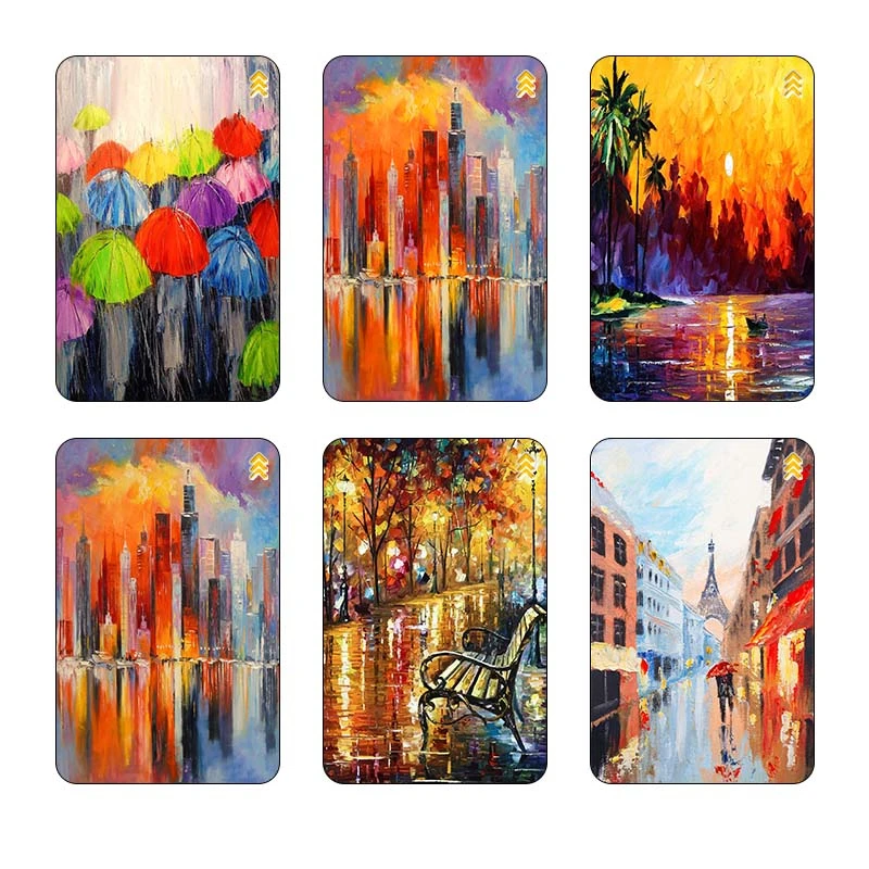 استیکر کارت مدل نقاشی‌های آبرنگی Watercolor Paintings کد 94289 مجموعه 6 عددی