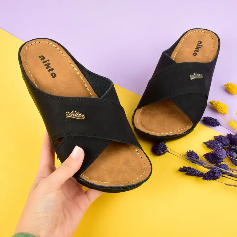 دمپایی زنانه نیکتا مدل طبی جیر BK.ALL.4031