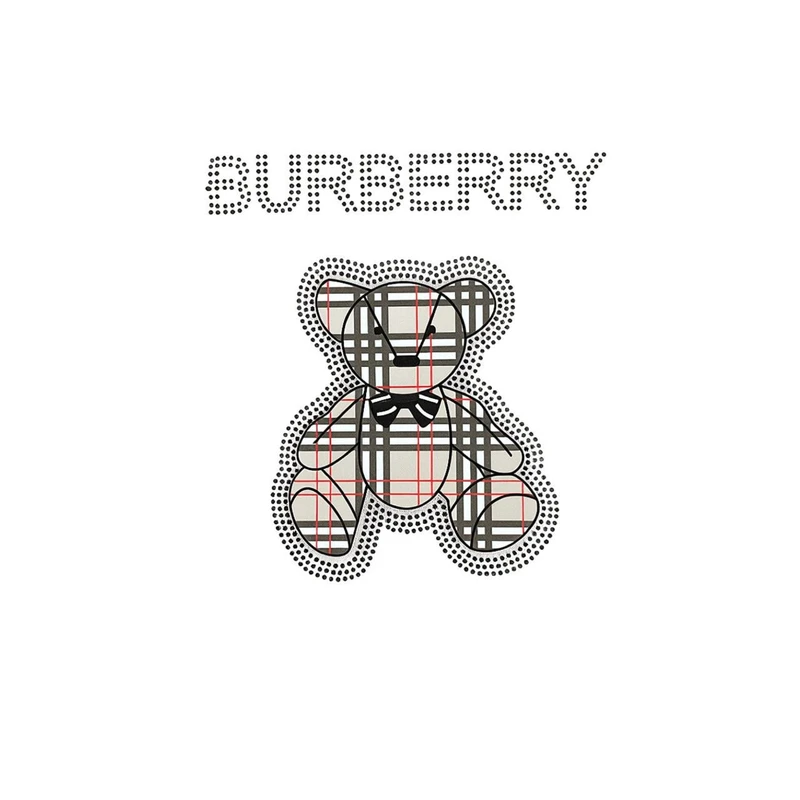 استیکر پارچه و لباس مدل تدی نگین دار