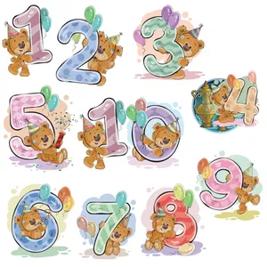 استیکر دیواری کودک مدل خرس کوچولو مجموعه 12 عددی