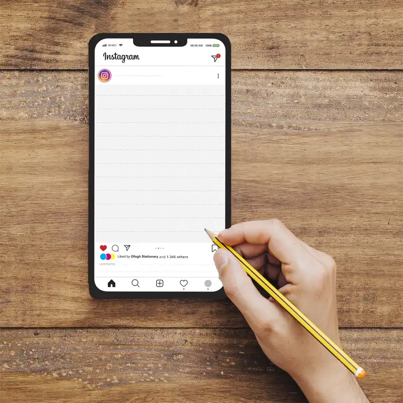 کاغذ یادداشت افق مدل اینستاگرام بسته 100 عددی