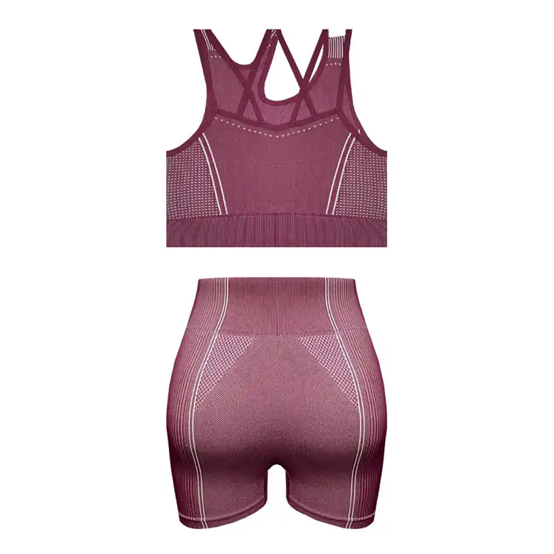 ست  نیم تنه و شلوارک ورزشی زنانه مدل پد متحرک کد 23082