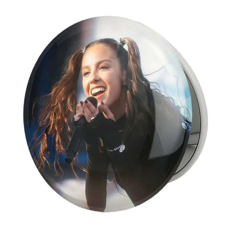 آینه جیبی خندالو طرح اولیویا رودریگو Olivia Rodrigo مدل تاشو کد 19264 