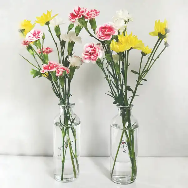 گلدان شیشه ای مدل v250 مجموعه دو عددی