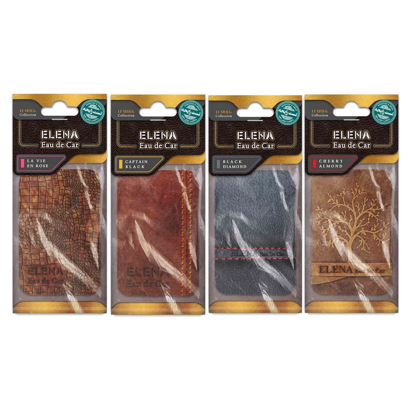 خوشبوکننده خودرو شمع النا کد LEATHER مجموعه 4 عددی 