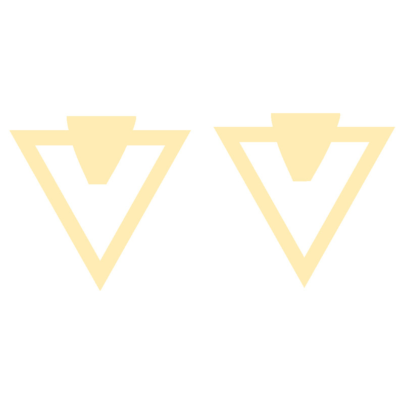 گوشواره طلا 18 عیار زنانه کرابو طرح هندسی مدل Kr5250