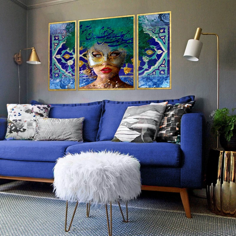 تابلو بکلیت طرح مدرن دیجیتال آرت مدل T-2943 مجموعه 3 عددی