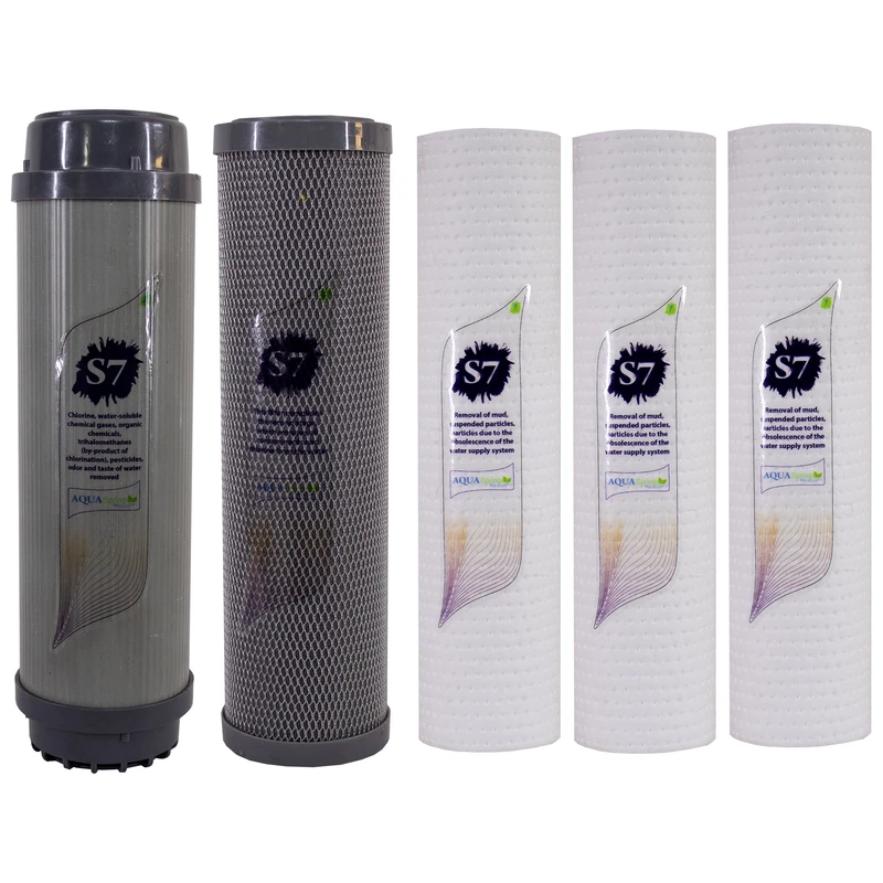 فیلتر دستگاه تصفیه آب آکوآ اسپرینگ مدل F-S7- K 5 مجموعه 5 عددی