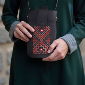 کیف دوشی دست دوز بومی مدل سوزن دوزی کد 24