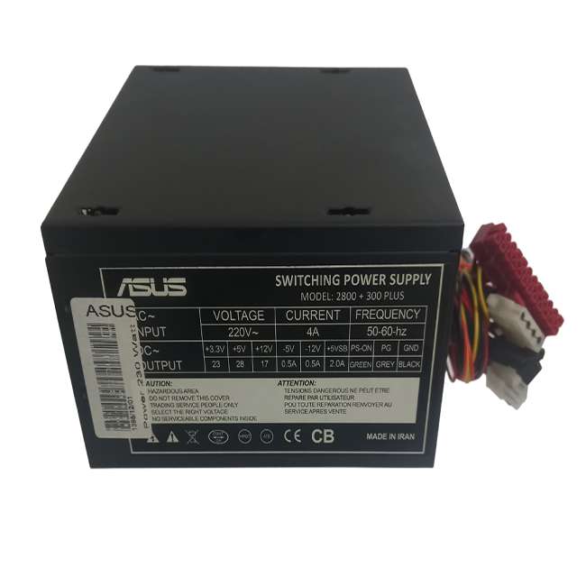 منبع تغذیه کامپیوتر مدل 300pus+2800 منبع تغذیه کامپیوتر مدل 300pus+2800
