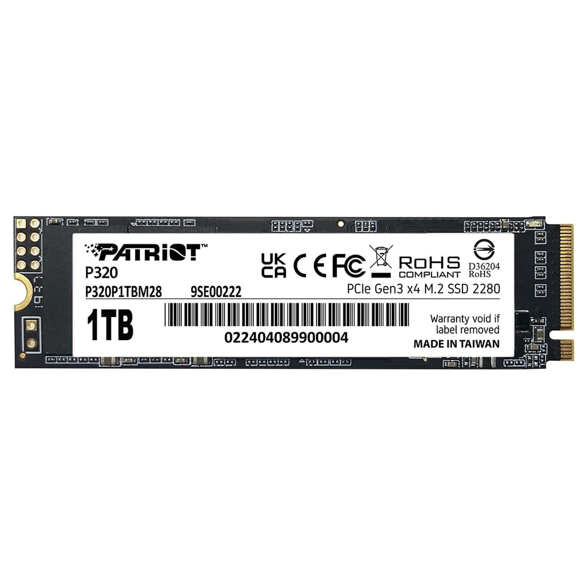اس اس دی اینترنال PCIe Gen3 x4 پتریوت مدل P320 ظرفیت 1 ترابایت