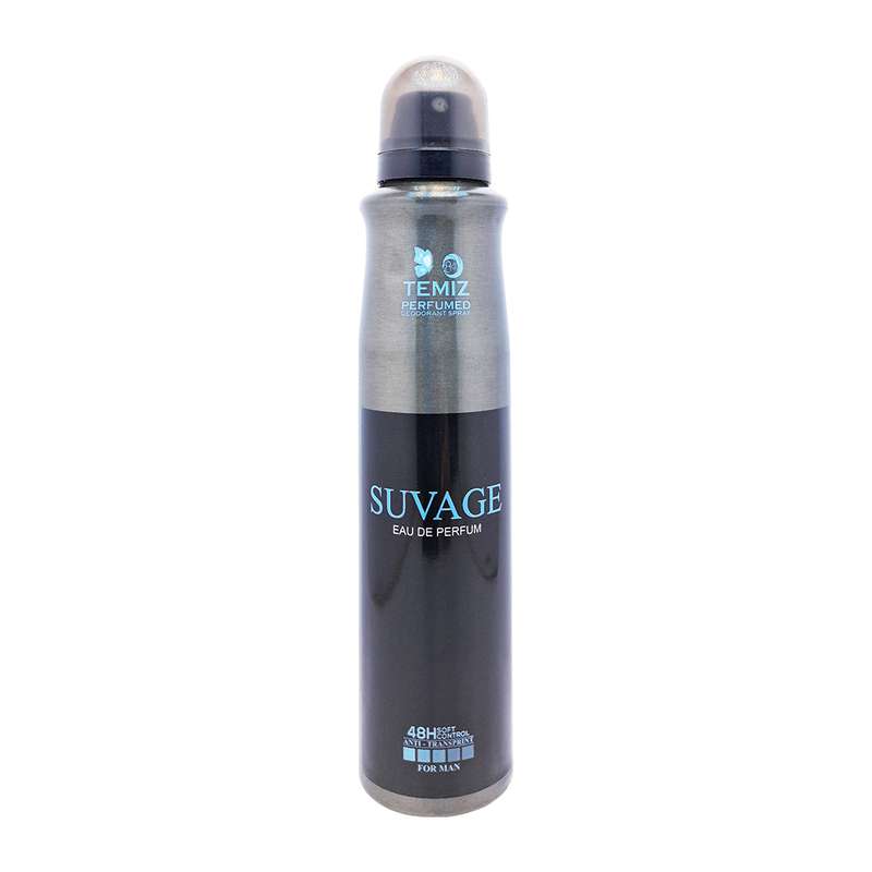 اسپری دئودورانت تمیز پرفیوم مدل Suvage حجم 200 میلی لیتر اسپری دئودورانت تمیز پرفیوم مدل Suvage حجم 200 میلی لیتر