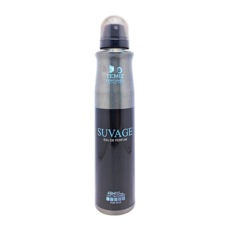 اسپری دئودورانت تمیز پرفیوم مدل Suvage حجم 200 میلی لیتر اسپری دئودورانت تمیز پرفیوم مدل Suvage حجم 200 میلی لیتر
