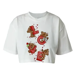 کراپ‌تاپ آستین کوتاه زنانه مدل 009 کد P80 رنگ سفید