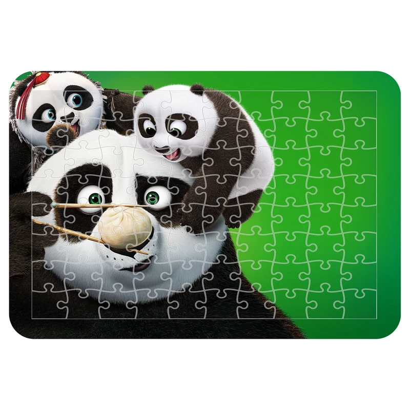 پازل 54 تکه مدل CHB1885 طرح انیمیشن پاندا کونگ فو کار