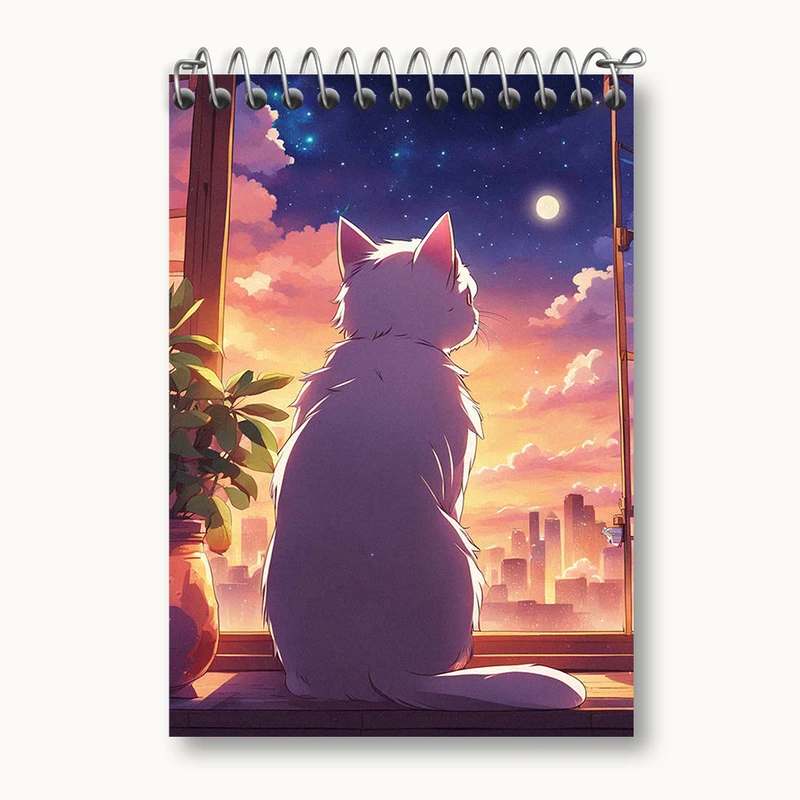 دفتر یادداشت 50 برگ خندالو طرح گربه (Cat) کد N2001